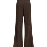 Wide-leg suede Pants
