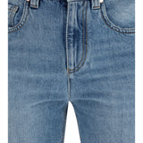 Retro denim Pants with monili