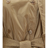 Translucent technical fabric Trench with lavallière collar
