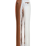 Striped silk Pants