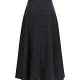 Wool twill midi Skirt
