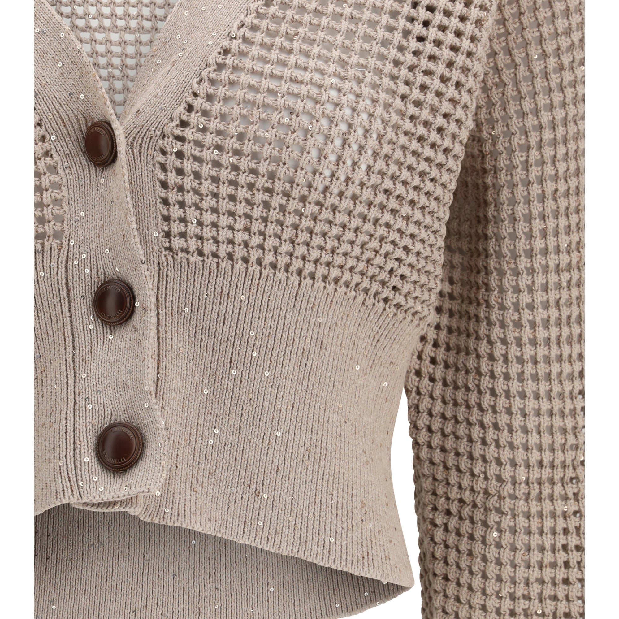 Sequined mesh Cardigan