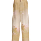 Printed silk twill Pants
