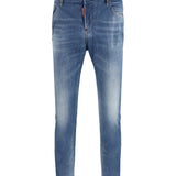 Cotton Jeans with logo application