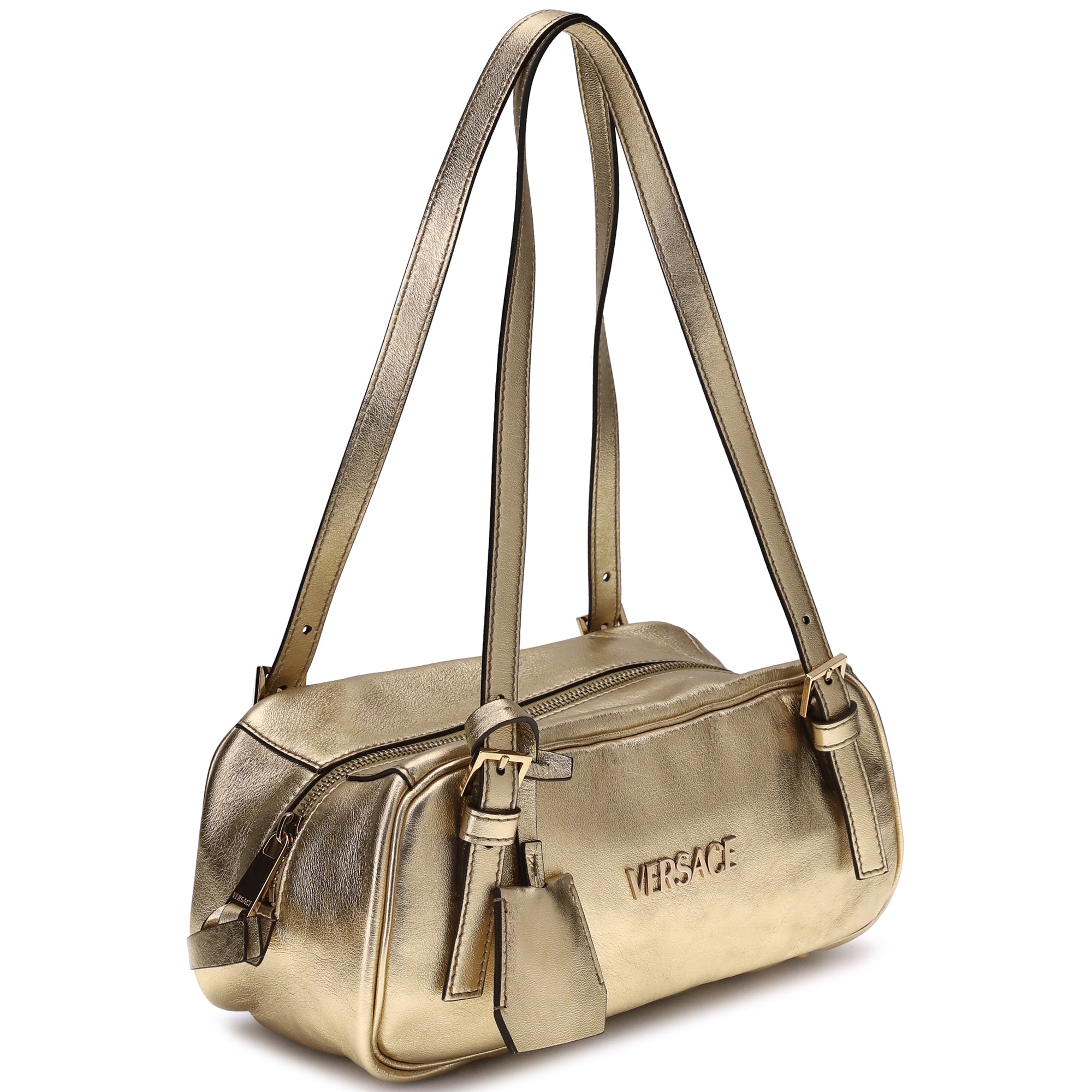 Laminated metallic Bowling Shoulder Bag