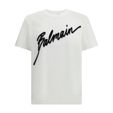 Balmain letter flock T-shirt
