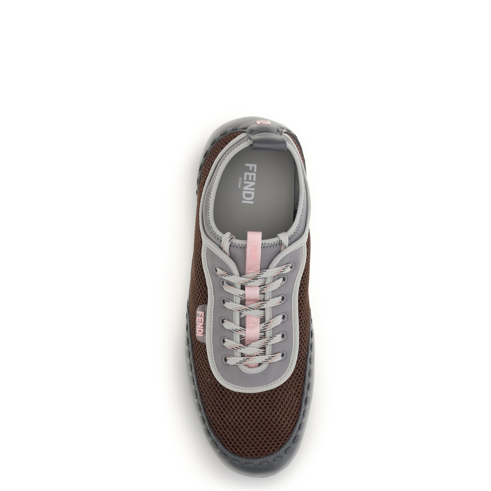 Leather and mesh Sneakers by Fendi