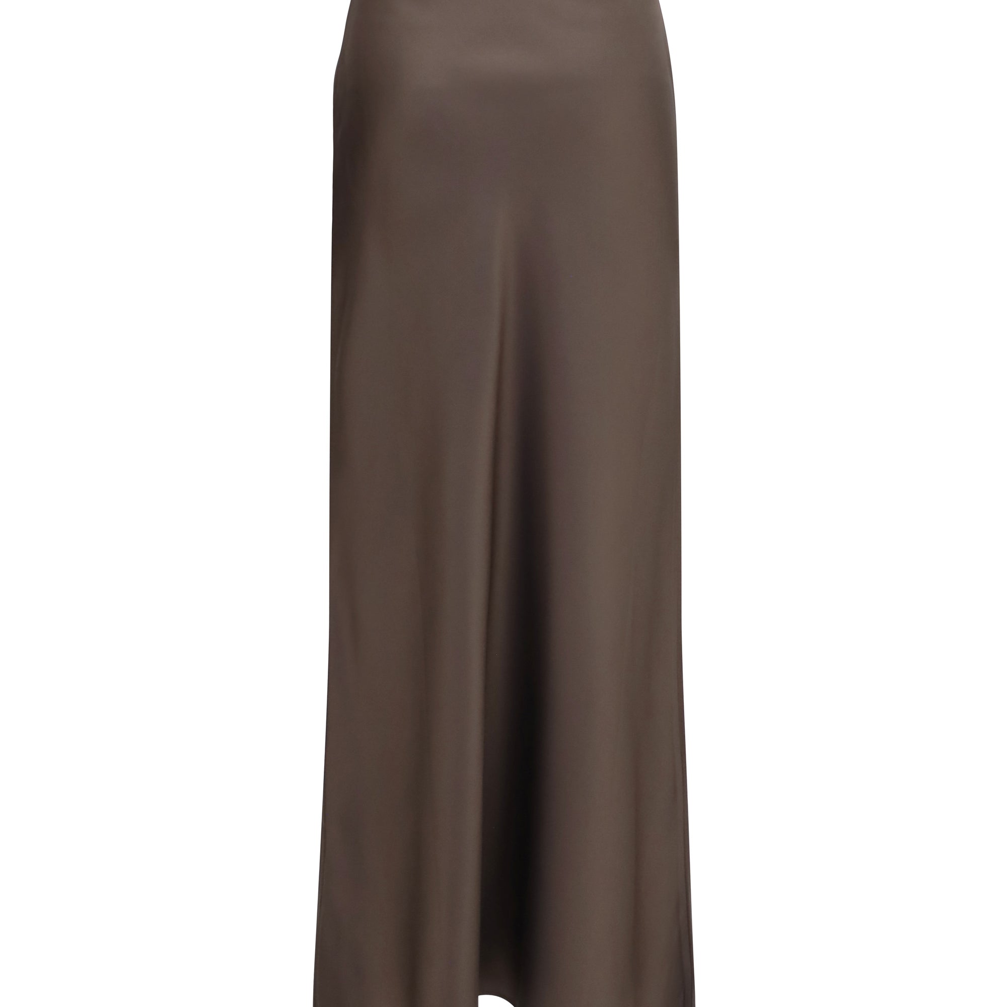 Silk twill A-line maxi Skirt
