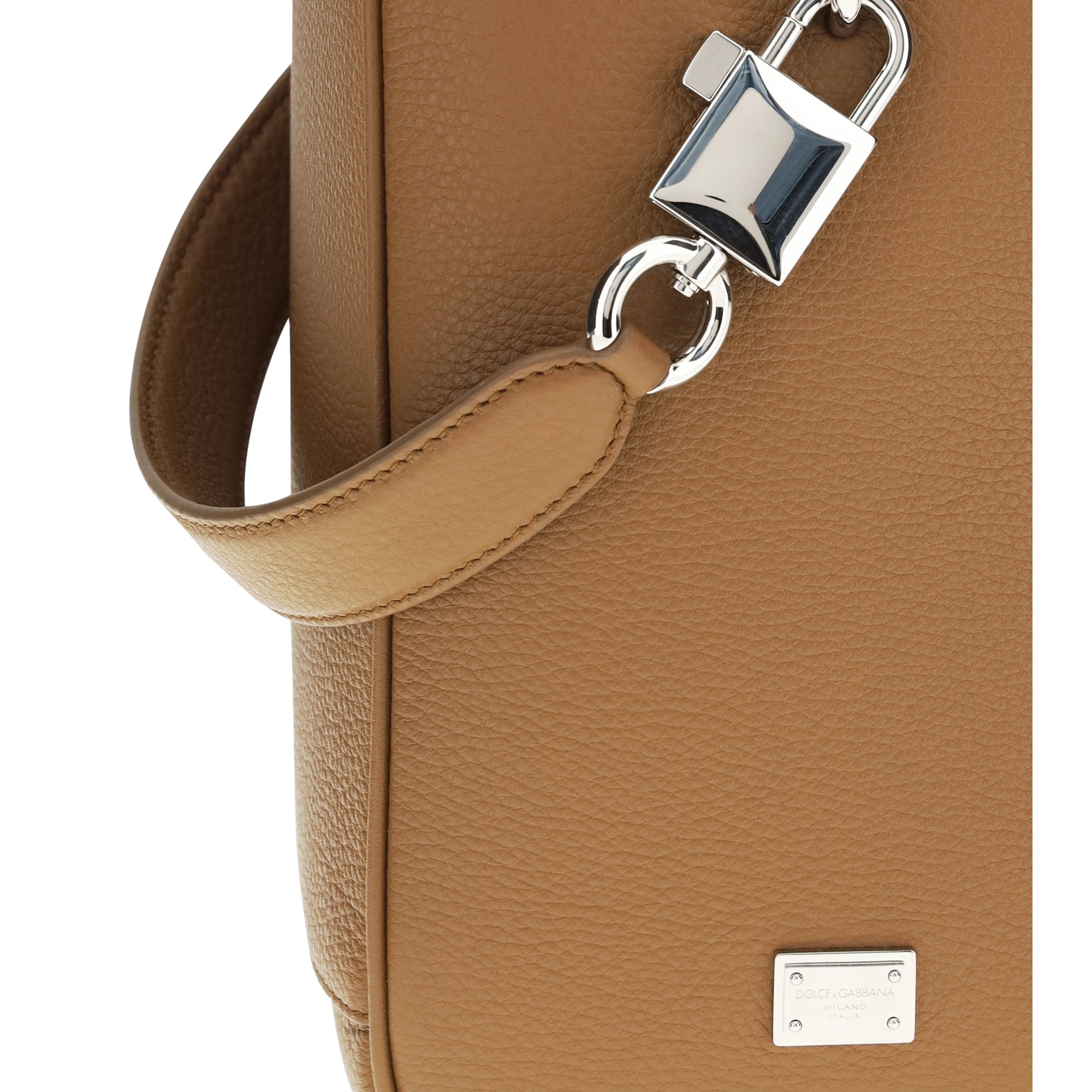 Lock leather Handbag