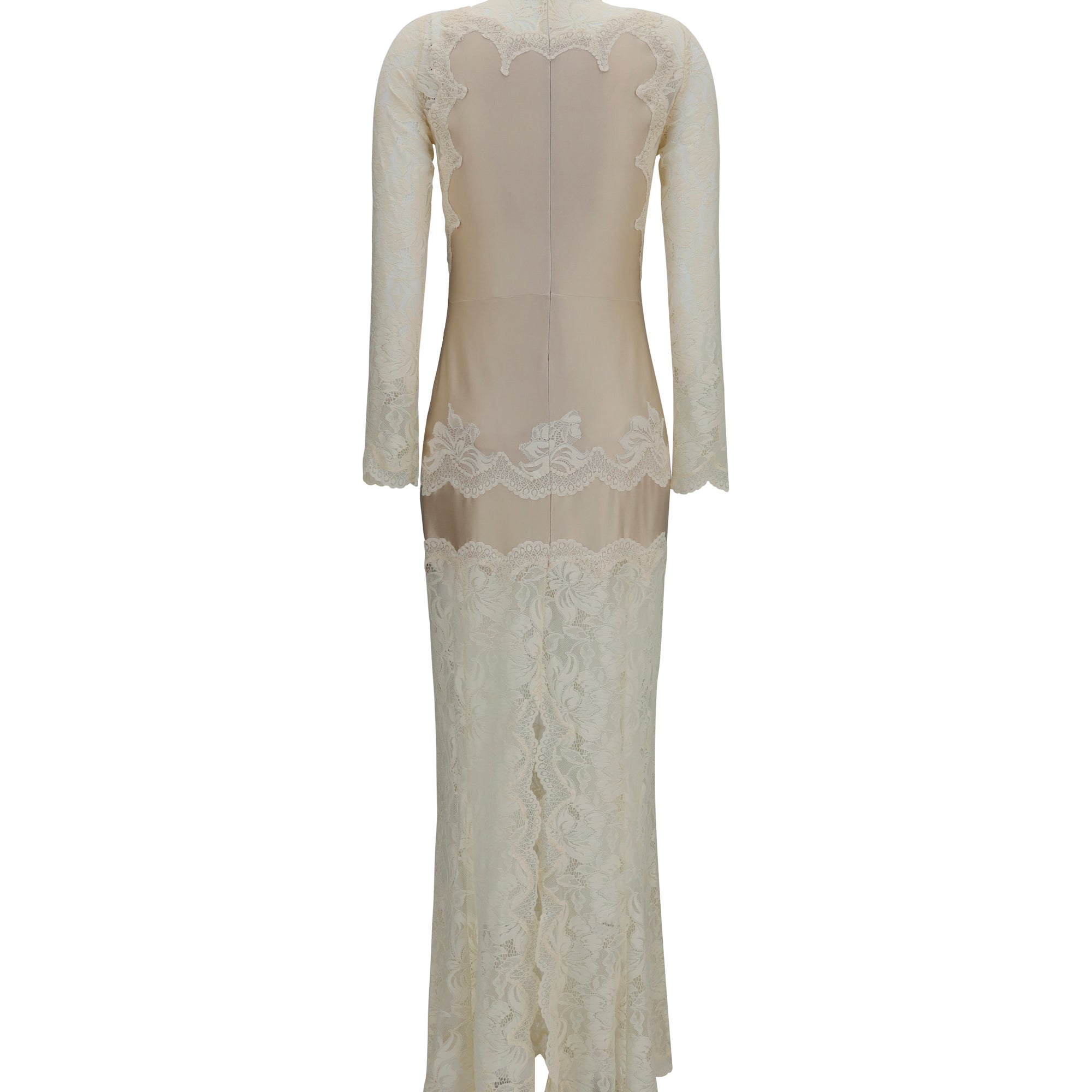Long lace and jersey Dress