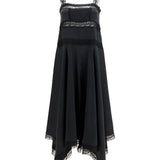 Silk maxi Dress with lace details