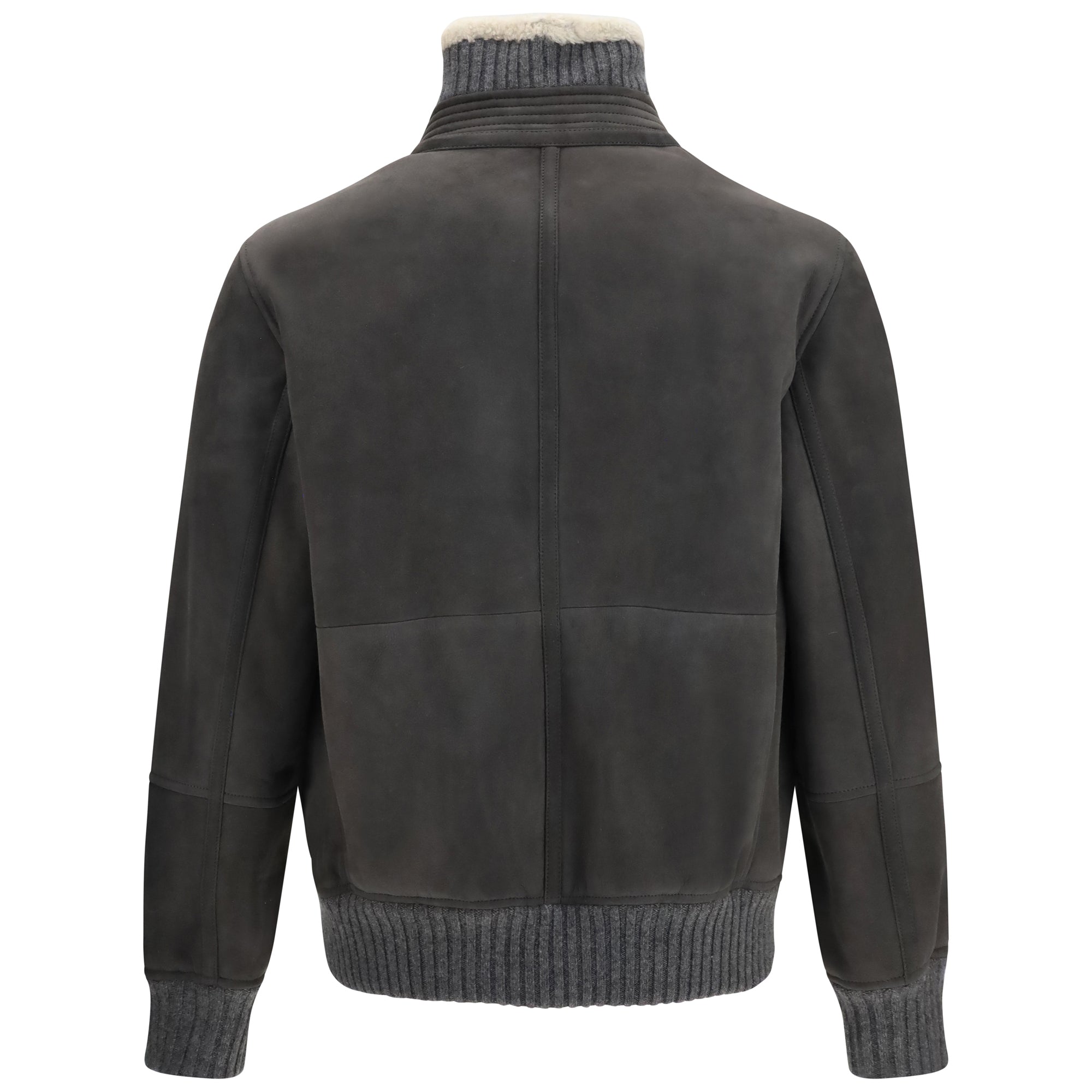 Shearling Jacket with zip and high neck