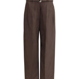 Belted linen Pants