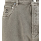 Garment-dyed denim Pants