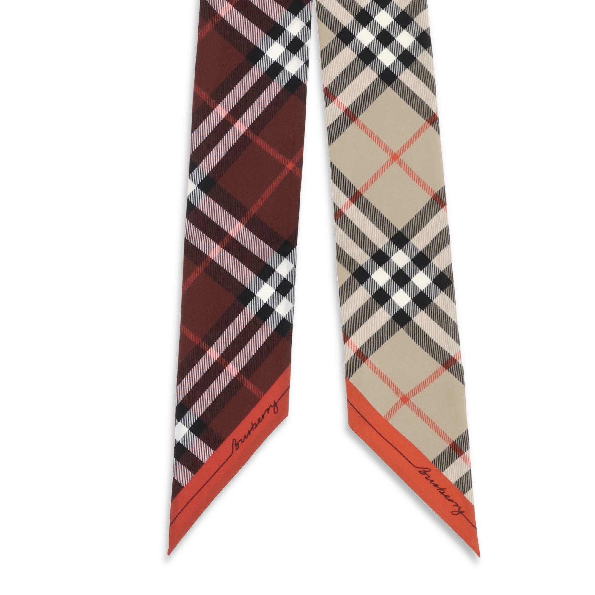 Check silk Scarf