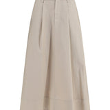 Cotton poplin Skirt with monili detail