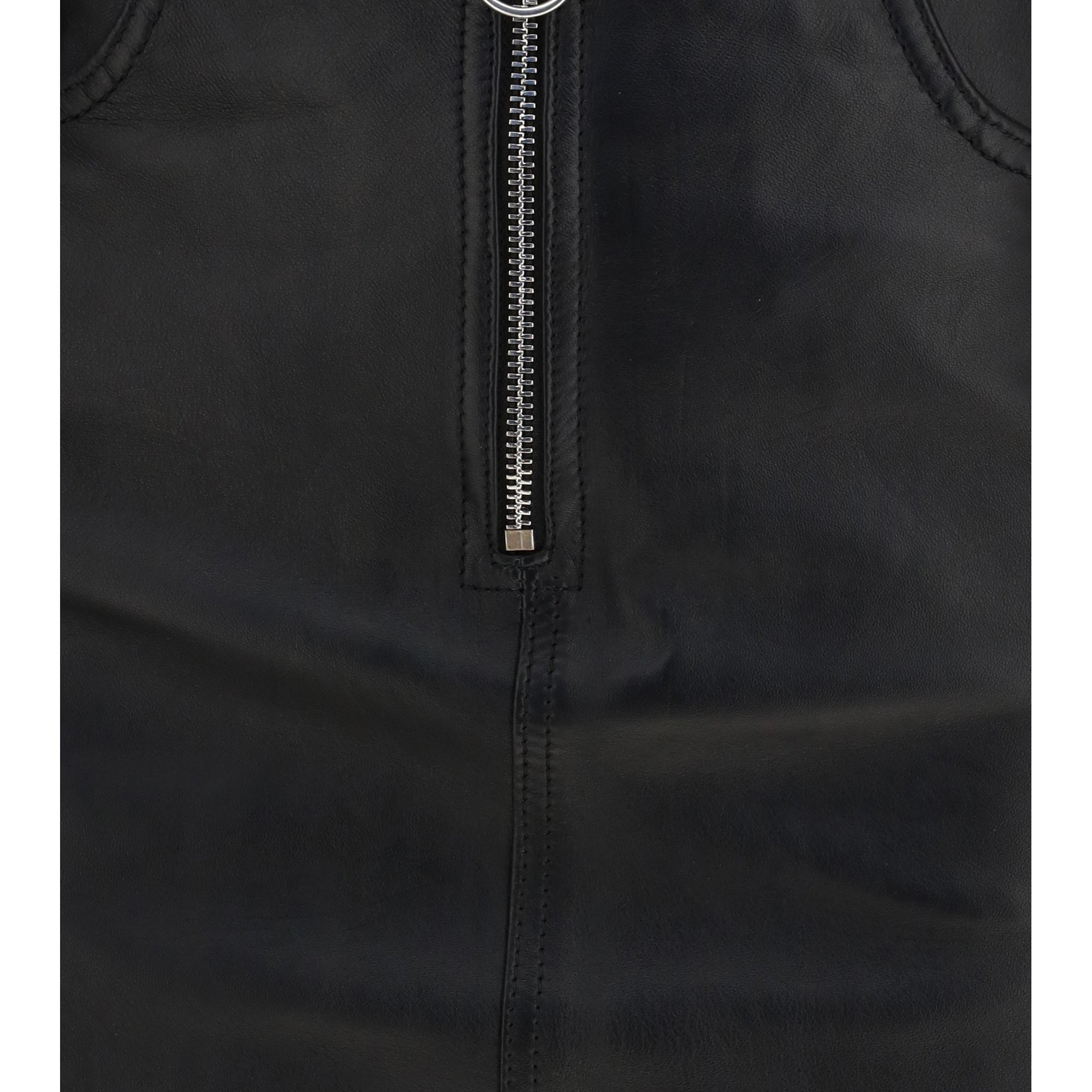Leather mini Skirt with zip