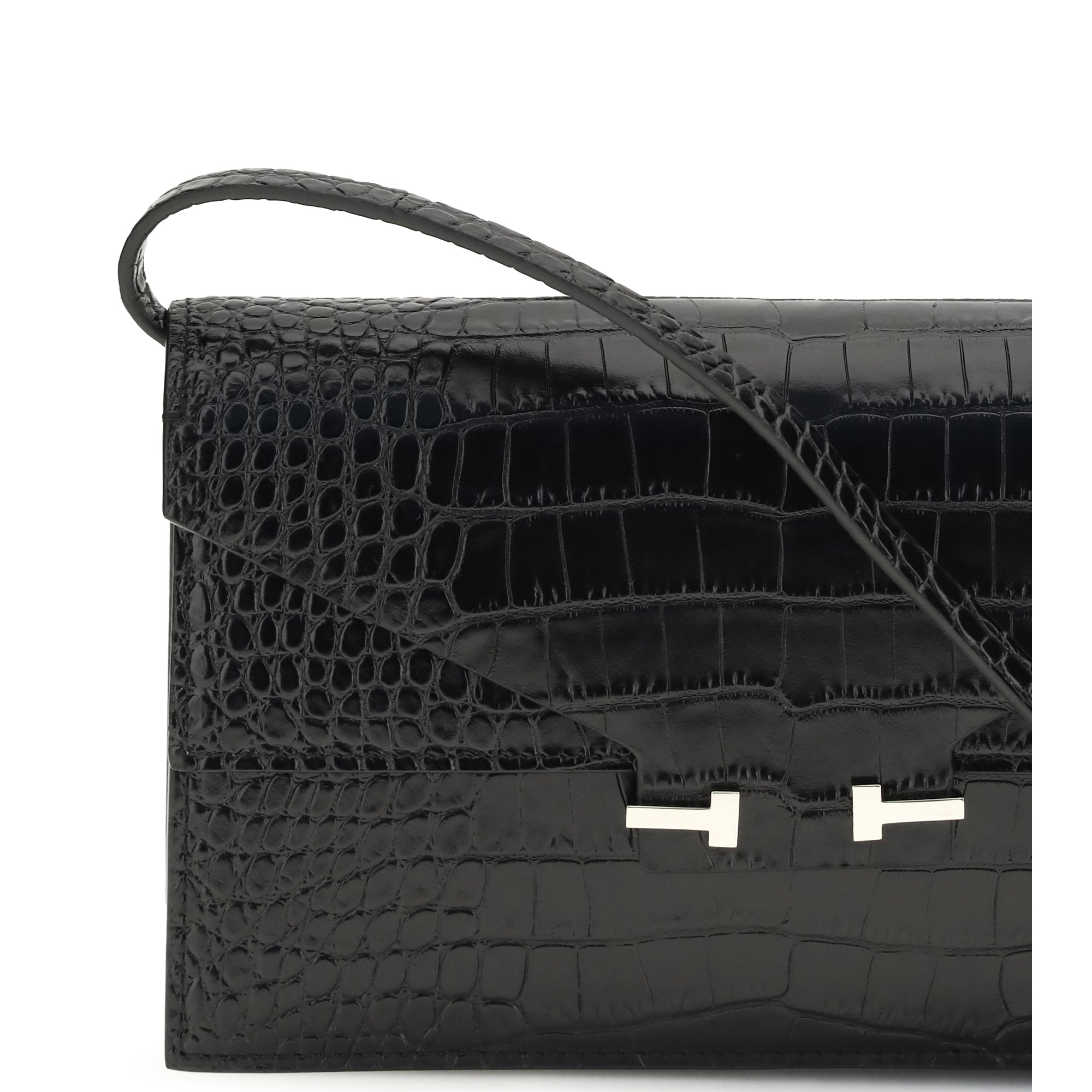 Crocodile Print Shoulder Bag