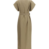 Pocket belted midi Dress