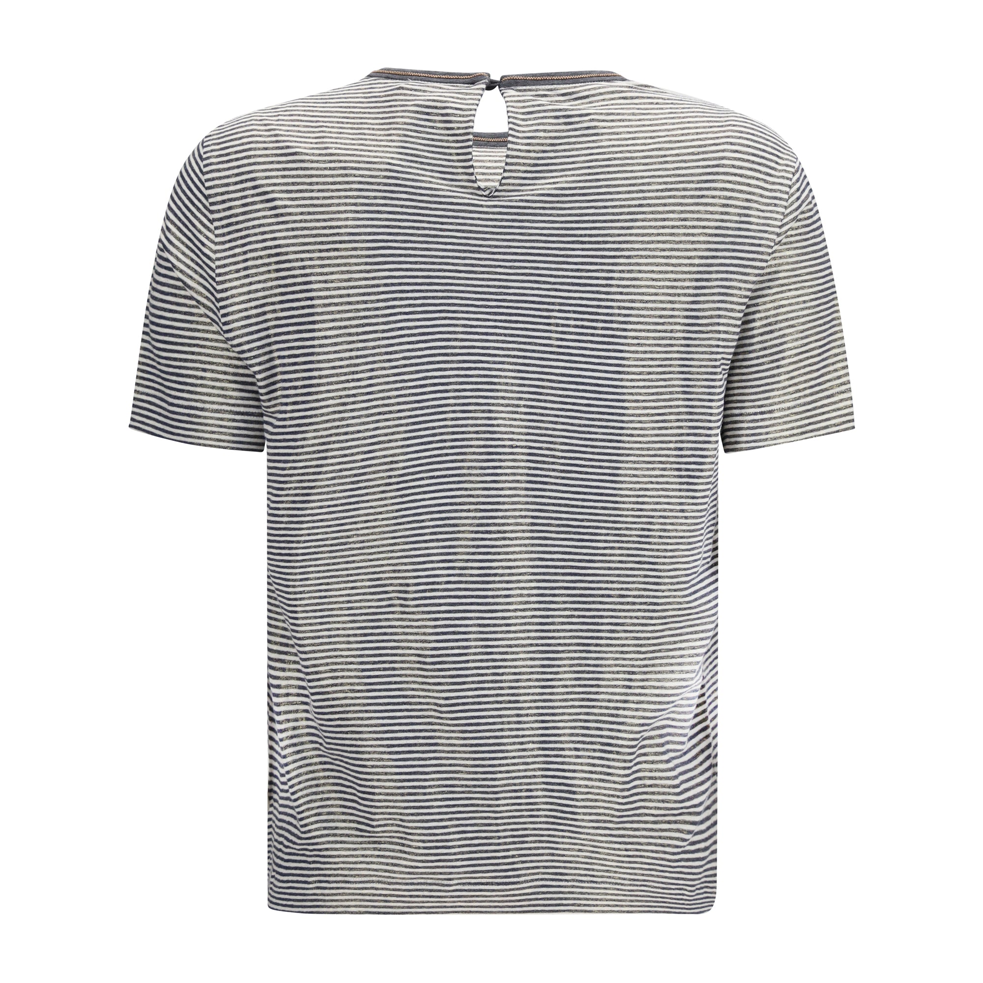 Striped short-sleeve crewneck T-shirt