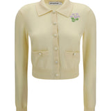 Floral embroidered knit Cardigan