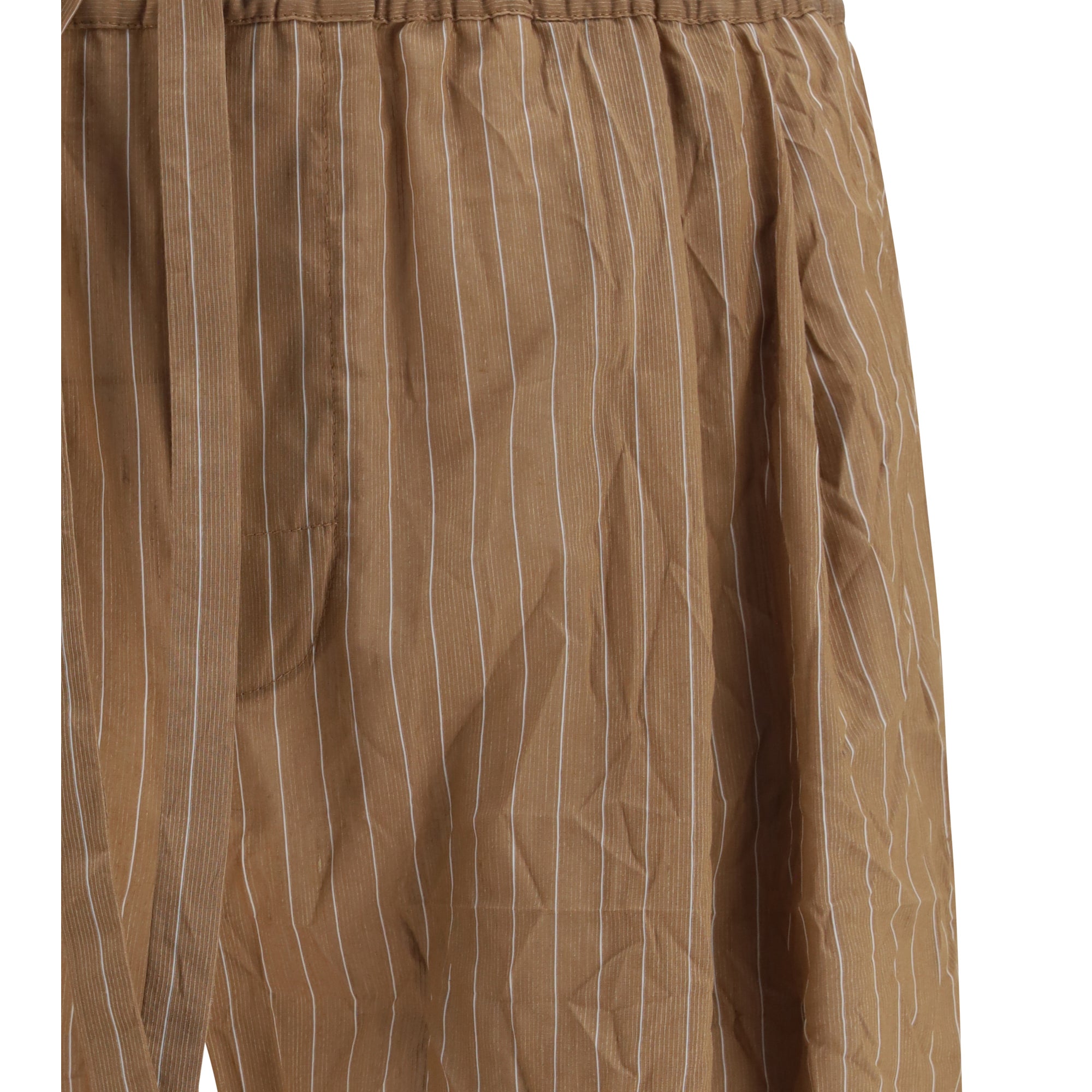 Vanity Pants in striped froissé fabric