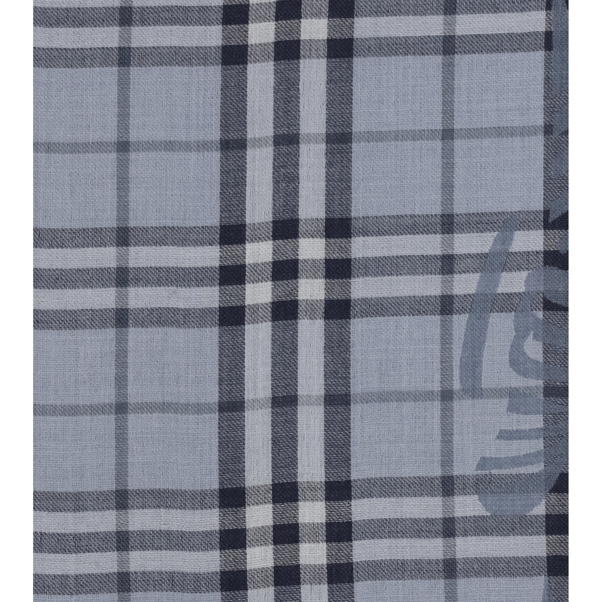 Knight Check wool and silk Scarf