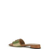 VLogo Signature raffia slide Sandals