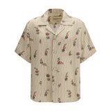 Papier Floral print silk bowling Shirt