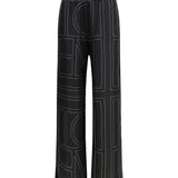 Silk monogram Pants