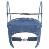 Denim Moon Top