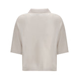 Short-sleeve polo neck Sweater