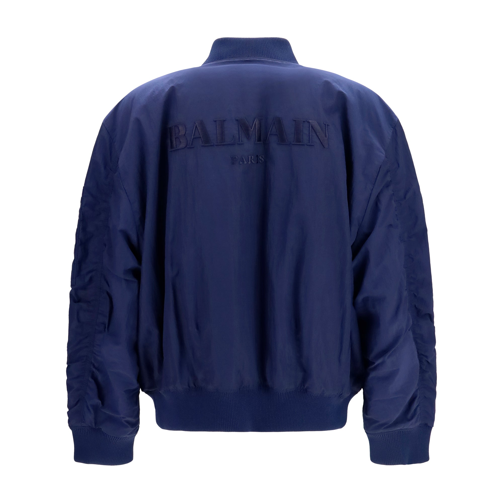 Nylon Bomber Jacket with embroidered back logo
