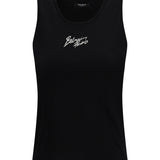 Paris brush print Tank Top