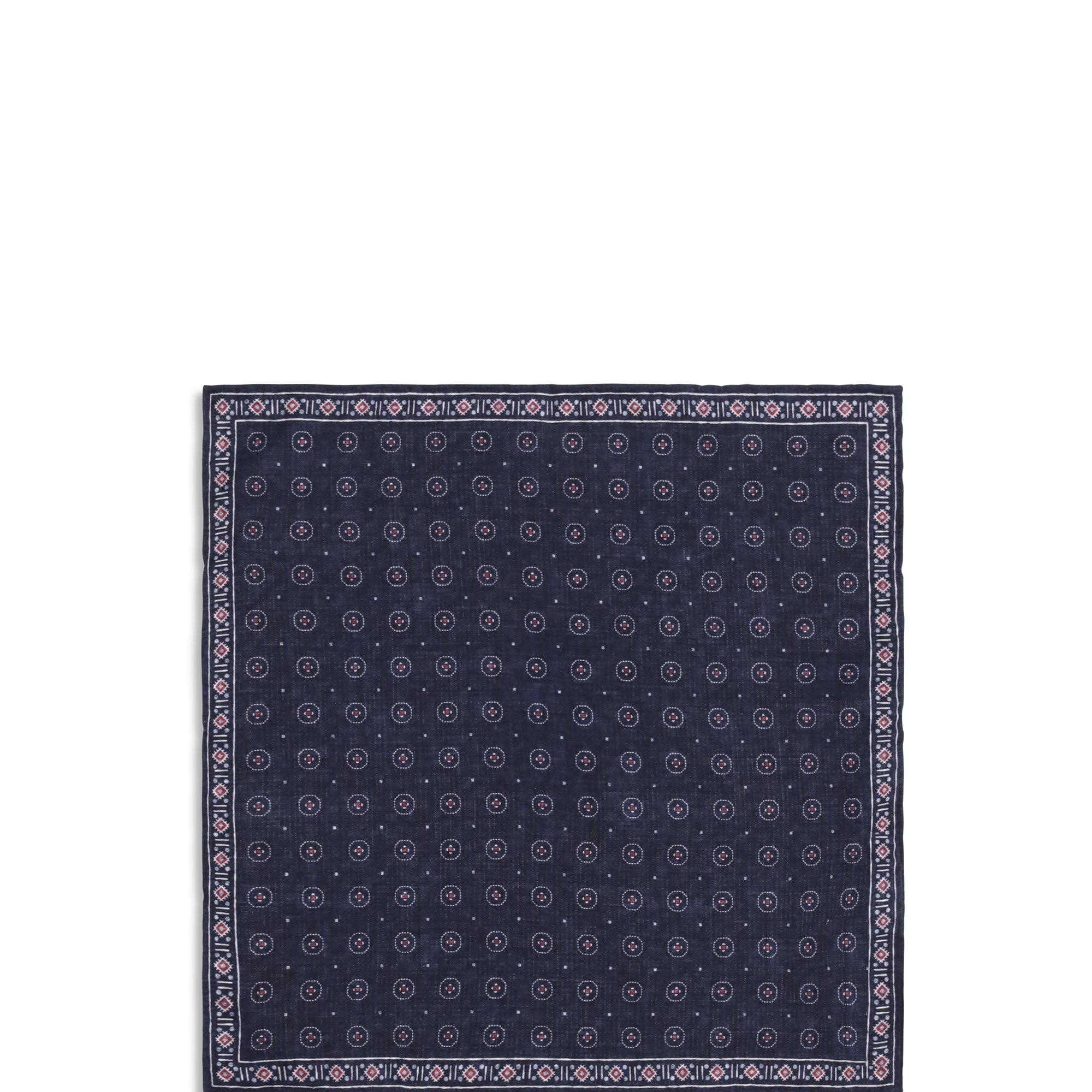 Ethnic-patterned silk Pocket Square