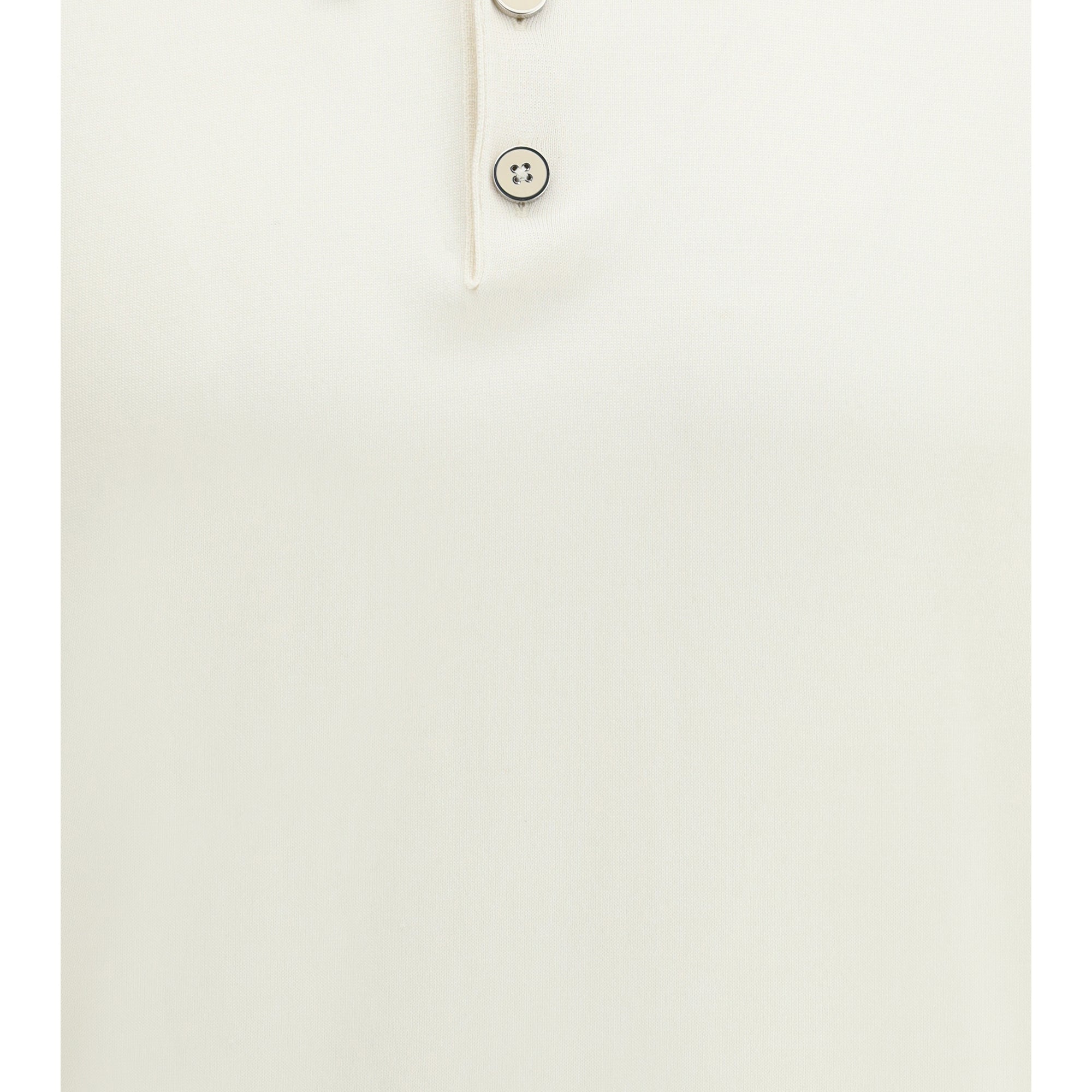 Silk Polo with collar and short sleeves