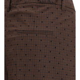 Flocked plaid crossover Pants