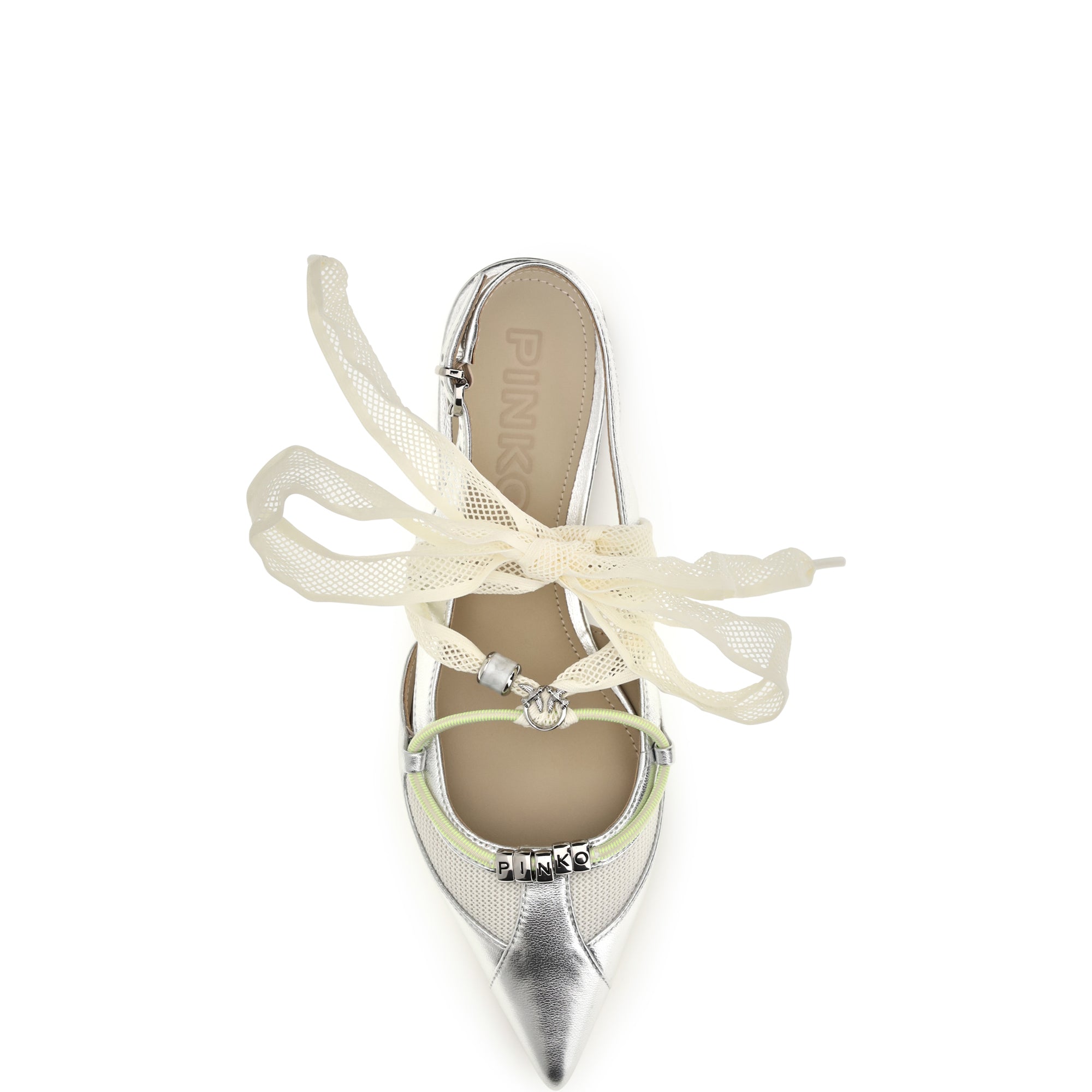 Metallic leather Gianira Ballerinas