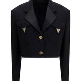 Cropped wool Blazer