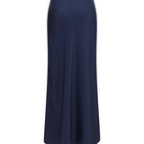 Silk twill A-line maxi Skirt