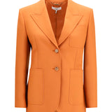 Straight-cut wool gabardine Blazer