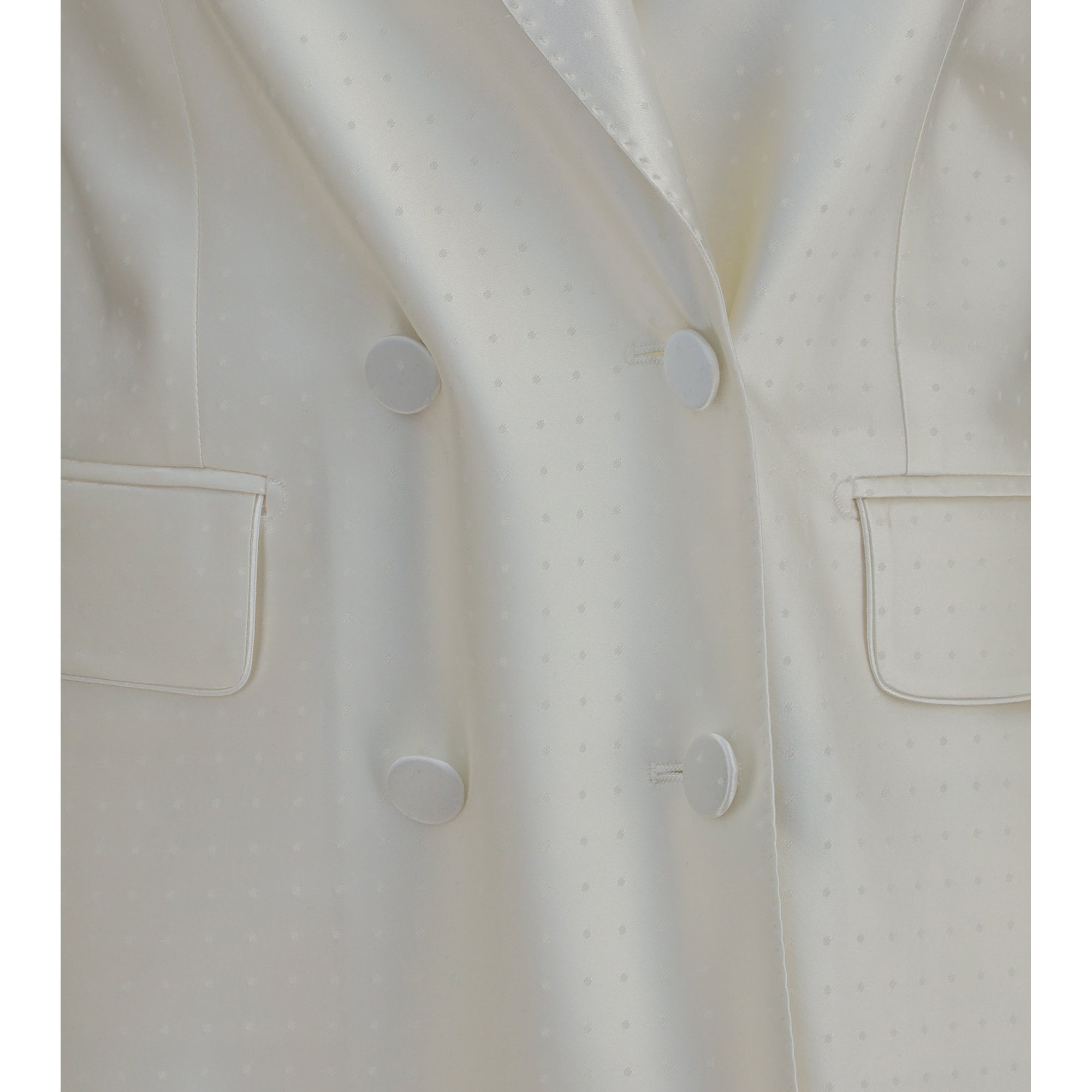 Polka-dot satin double-breasted Blazer