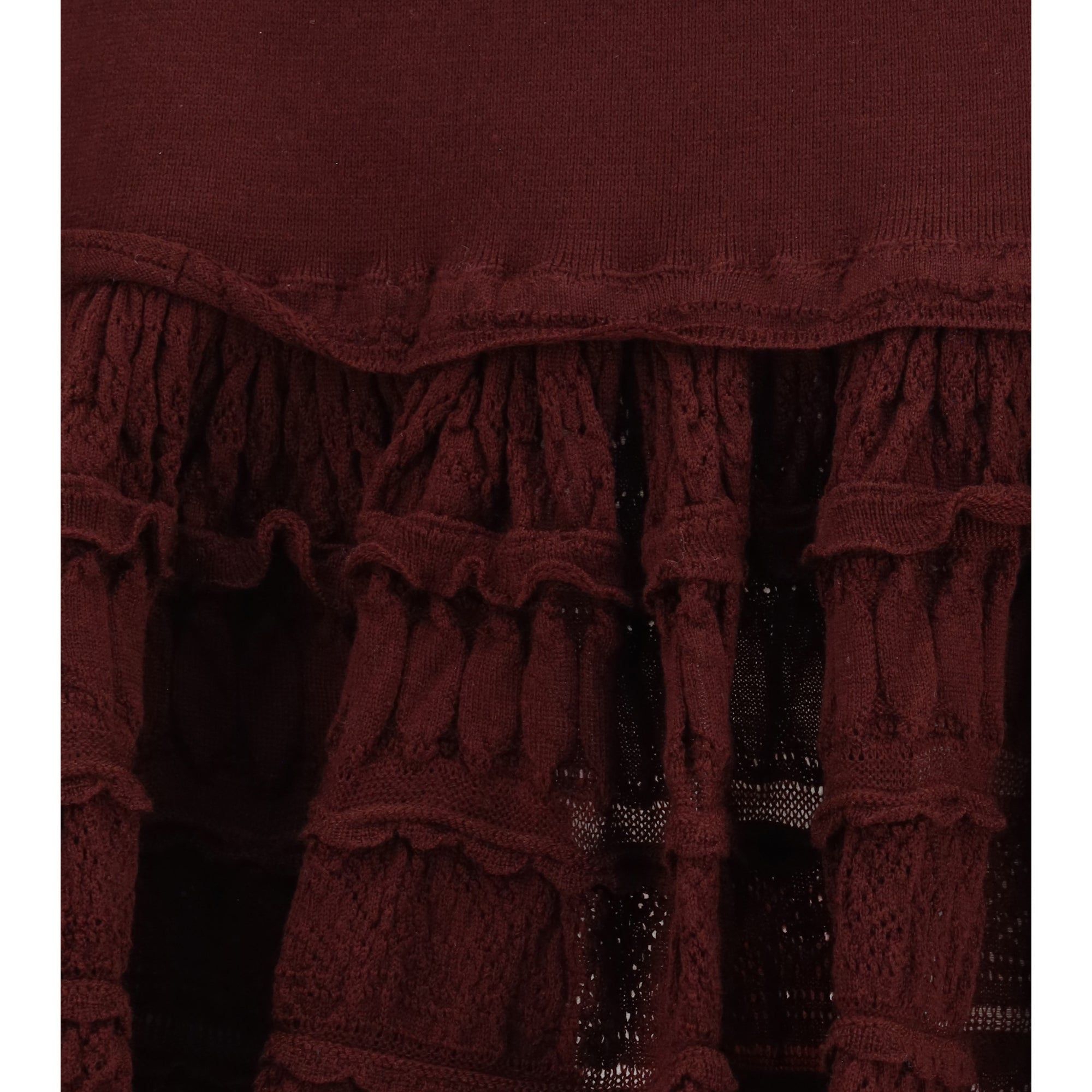 Wool crinoline ruffle mini Skirt