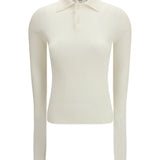Long-sleeve silk Polo