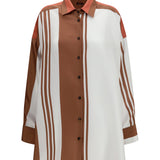 Long striped silk Shirt