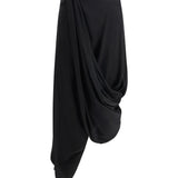 Asymmetric midi Skirt in cupro