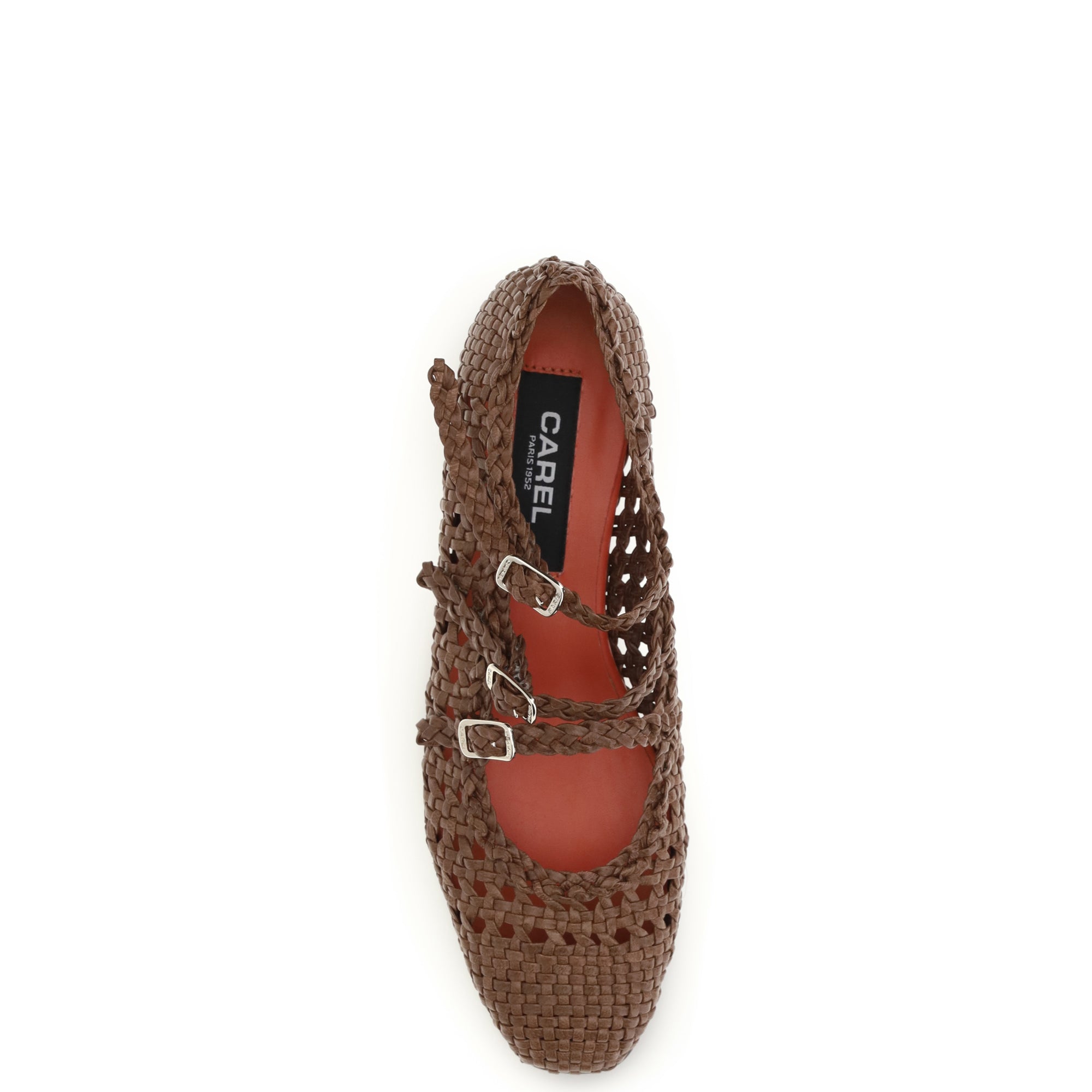 Woven leathe Mary Jane Ballerinas
