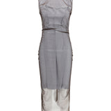 Semi-sheer midi Dress