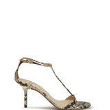 Python-print leather Sandals