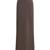Silk twill A-line maxi Skirt
